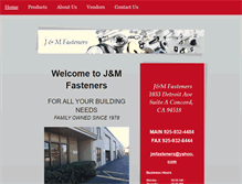 Tablet Screenshot of jandmfasteners.net